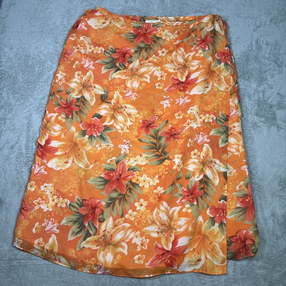 Coldwater Creek Women's Hawaiian Floral A-Line Skirt Size 3X